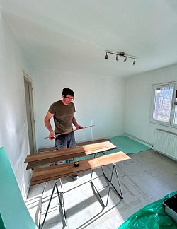 Pose de parquet flottant